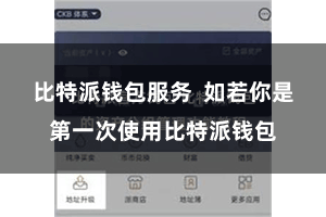 比特派钱包服务 如若你是第一次使用比特派钱包