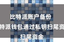 比特派账户备份 比特派钱包通过私钥扫尾资金