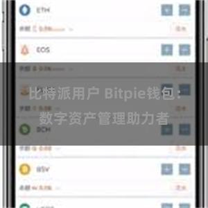 比特派用户 Bitpie钱包：数字资产管理助力者