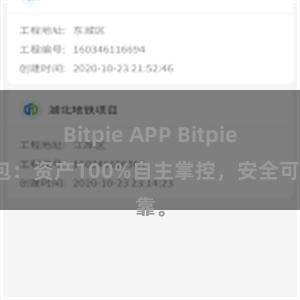 Bitpie APP Bitpie钱包：资产100%自主掌控，安全可靠。