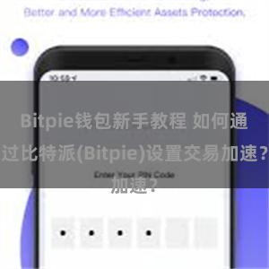 Bitpie钱包新手教程 如何通过比特派(Bitpie)设置交易加速？